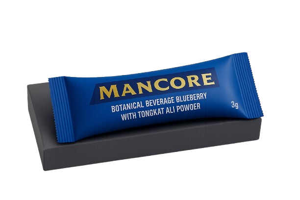 Mancore blueberry botanical beverage with Tongkat Ali powder